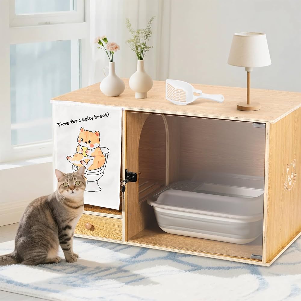 Large Cat Litter Box Enclosure